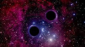 2 black holes colliding
